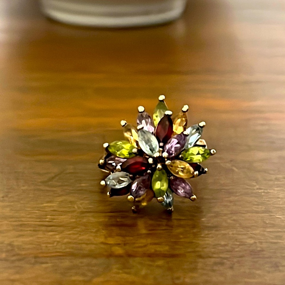Genuine gemstones and 14 karat Vermeil over sterling silver. Vintage from HSN